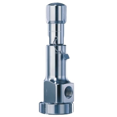 Leser Type 481 - Packed knob H4 - Inlet - Aseptic clamp and nut - Outlet- Threaded connection