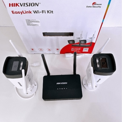 Bộ KIT Camera IP Wifi 2.0Mp HIKVISION DS-J142I/NKS422W0H,Đầu Ghi Hỗ trợ dùng thẻ nhớ Micro SD lên đến 512GB.Chính Hãng