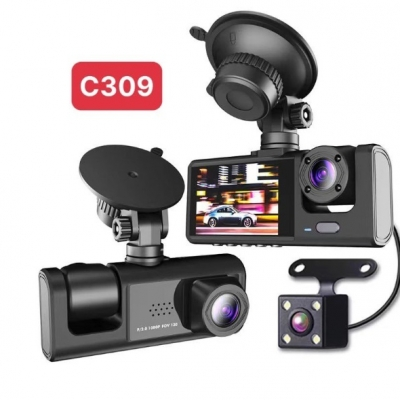 Camera Hành trình xe hơi C309 Màn hình 2inch – 1 mắt camera lùi xoay 360 độ