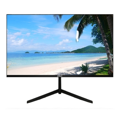 Genuine 24' LCD DAHUA DHI-LM24-B200S Black (VA, VGA, HDMI, 1920X1080, 75Hz, Full Border, With Speaker, HDMI Cable Included, Wall Mounted)