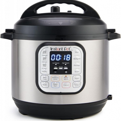 Nồi áp suất điện mini 7 trong 1 Instant Pot Duo, Nồi nấu cơm chậm, Nồi hấp, Nồi xào, Máy làm sữa chua, Máy hâm nóng & Tiệt trùng, Bao gồm ứng dụng miễn phí với hơn 1900 công thức nấu ăn, Thép không gỉ, 3 Quart